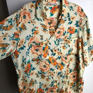 Zara floral blouse